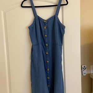 Loft button down denim style dress